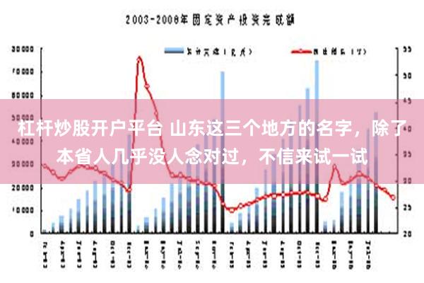 杠杆炒股开户平台 山东这三个地方的名字，除了本省人几乎没人念对过，不信来试一试