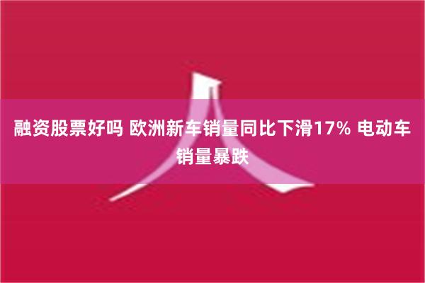 融资股票好吗 欧洲新车销量同比下滑17% 电动车销量暴跌