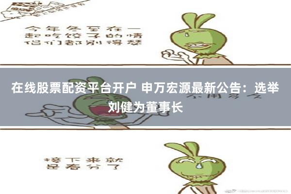 在线股票配资平台开户 申万宏源最新公告：选举刘健为董事长