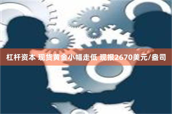 杠杆资本 现货黄金小幅走低 现报2670美元/盎司